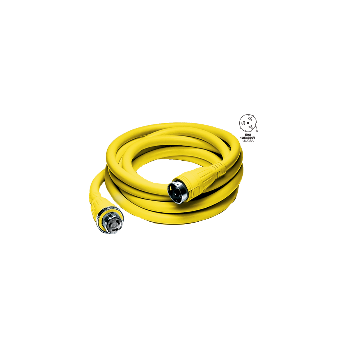 Hubbell 64CM54 50a 125/250v Male to 2 30a 125v Female Cable Set Marine for sale online 