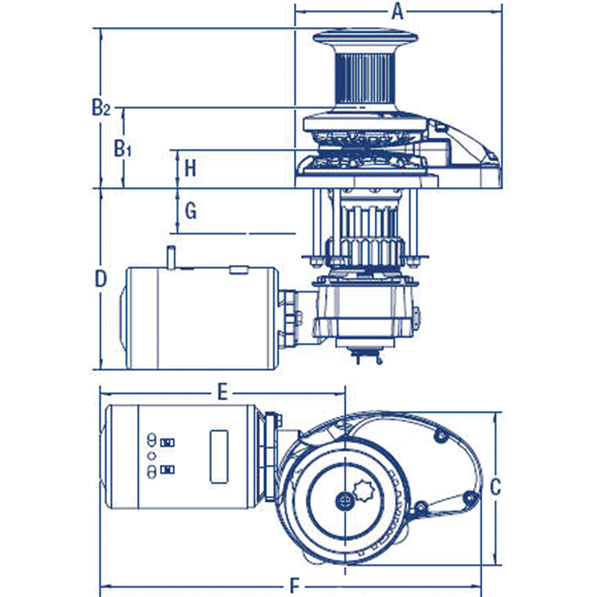 Maxwell RC10-8 Rope & Chain Windlass - Vertical | Fisheries ...