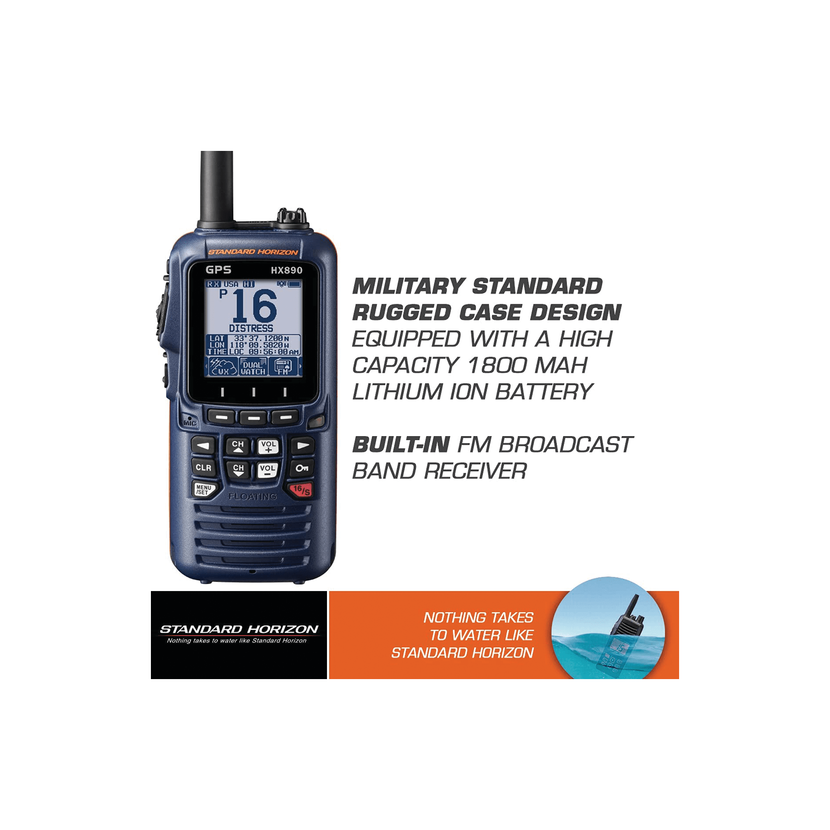 HX890 Floating Watt Class H DSC Handheld VHF/GPS