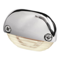 White LED Easy Fit Step Lamp - Stainless Steel Cap