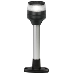 NaviLED 360 Compact All Round White 8" Pole Navigation Lamp, Black Base