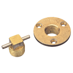 BRONZE GARBOARD DRAIN W/SS T-HANDLE