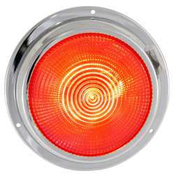 5.5IN LED DOME LIGHT CHRM RED/WHITE