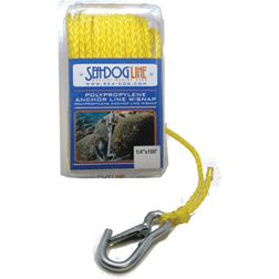 Pre-Cut Anchor Lines with Snap - Hollow Braid Polypropylene