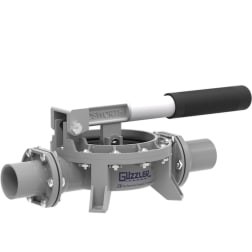horizontal handle - angled view of Bosworth Guzzler 400 Series Manual Diaphragm Pump - 1-1/2" Hose, Up to 12 GPM