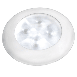 Slim Line LED Round 3" Lamps - White Light, White Trim