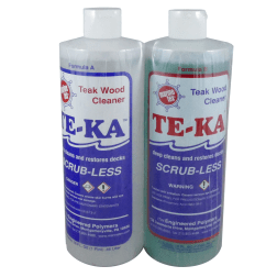 2 pint kit of Marine Tex Te-Ka Scrub-Less Teak Cleaner Kits