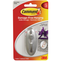 Command Traditional Plastic Hook - Adhesive Backed