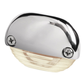 White LED Easy Fit Step Lamp - Stainless Steel Cap