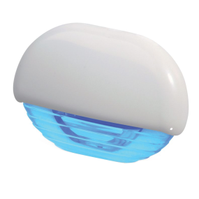 White LED Easy Fit Step Lamp - Chromed Plastic Cap