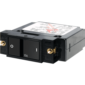 AC/DC Single Pole Flat Rocker Circuit Breakers