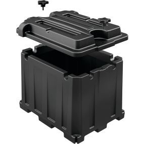 COMMERCIAL BATTERY BOX DUAL 6V BLK