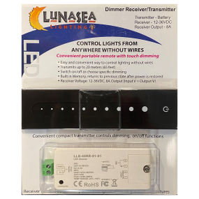 llb-45re-91-k1 of Lunasea Lighting RF Light Dimmer - 1 Zone Handheld Transmitter & Receiver Kit