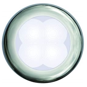 Slim Line LED Round 3" Lamps - White Light, Chrome Trim