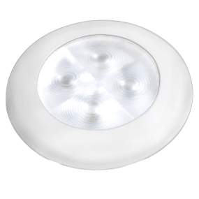 Slim Line LED Round 3" Lamps - White Light, White Trim