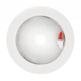 Hella Warm White / Red Recessed EuroLED Touch Lamp - White Rim