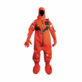 Front View of Mustang Survival Neoprene Cold Water Immersion Suit with Harness - Adult Universal