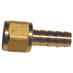 0.68 Hex Midland 30-223 Brass Push On Hose Barb Rigid Female Adapter 1/2 Hose ID x 1/4 Female NPTF