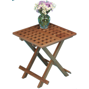 Grate Top Fold-Away Table