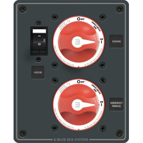 Dual Battery Bank Management Panel with DC Main Breaker