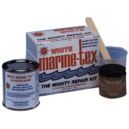 Marine-Tex RM305K Epoxy Putty Repair Kit White 2 oz. with 4 Mixing