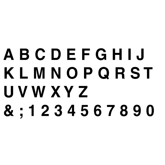 Black 3 IN Gothic Stick-on Letters - Bernard Engraving Co ...