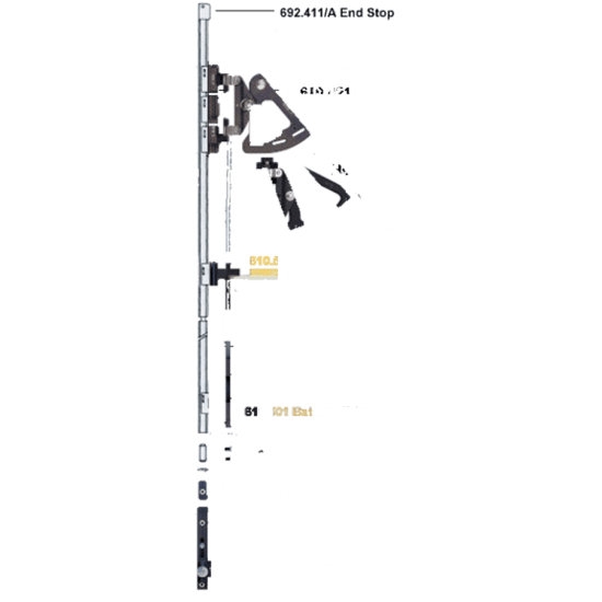 HS Mast Slider System Size 50 Antal Marine Hardware Fisheries Supply