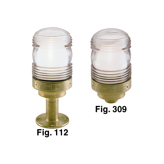 Figs. 112B &amp; 309B - All-Round Cast Bronze Navigation Lights