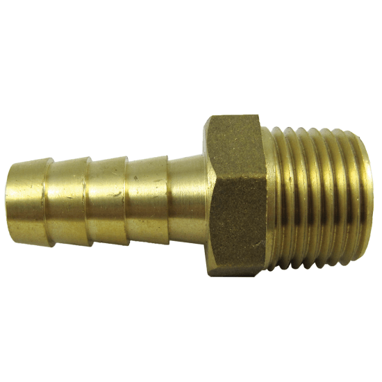 Machined Brass Pipe to Hose Adapters Straight Marine Hardware