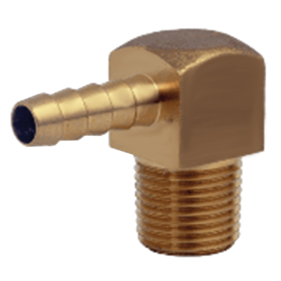 90 Degree Pipe to Hose Fuel Line Fittings Fisheries Supply