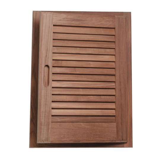 Louvered Teak Door and Frame