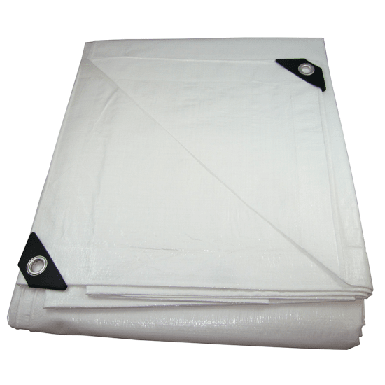 White UVResistant Heavy Duty Poly Tarps Tarps Fisheries Supply