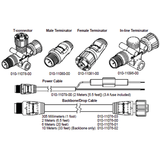 NMEA 2000 Network Connection Components Garmin Fisheries Supply