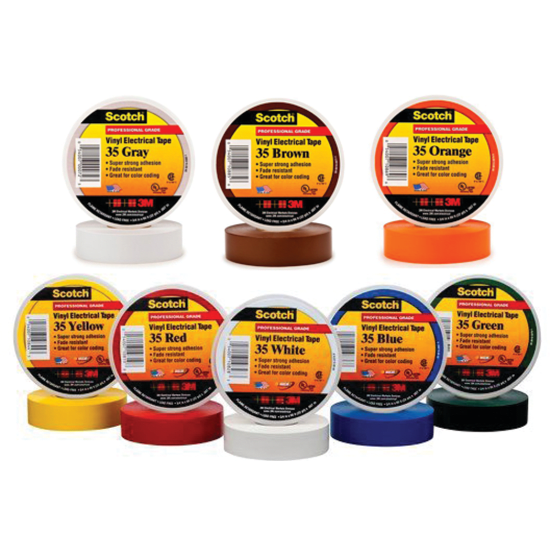 Scotch Vinyl Electrical Tape For Color Coding 35 3M Fisheries Supply
