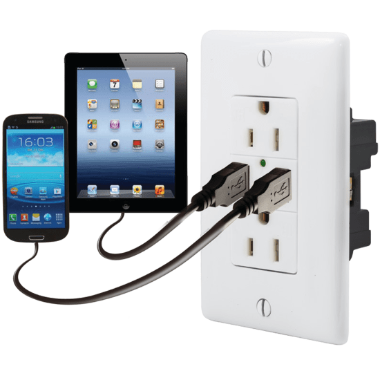 Duplex Receptacle with Dual USB Charging Ports 1