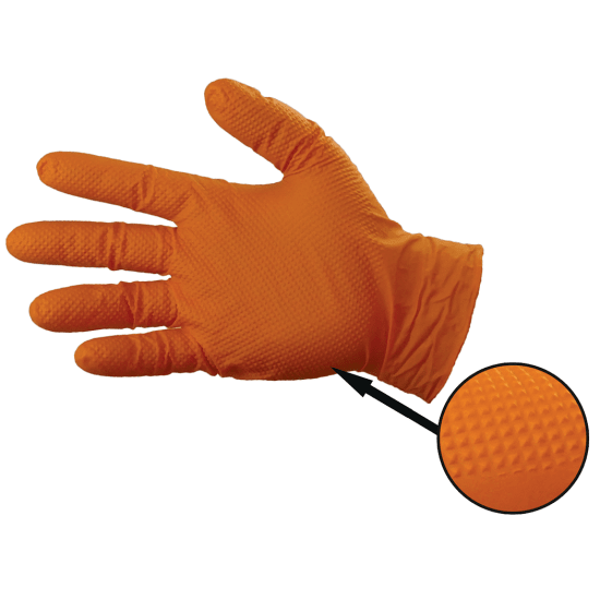 Gloveworks HD Orange Powder Free Nitrile Gloves - 8 Mil