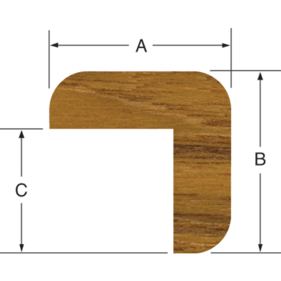 ELL MOLD 1-3/16IN-TEAK  5FT