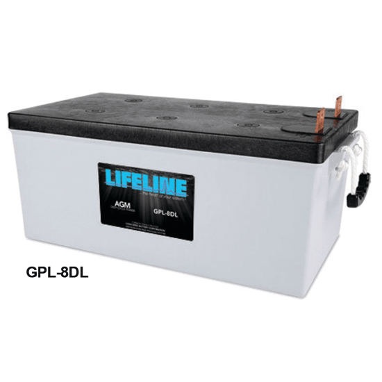 Lifeline GPL8DL AGM 12V Deep Cycle Battery Fisheries Supply