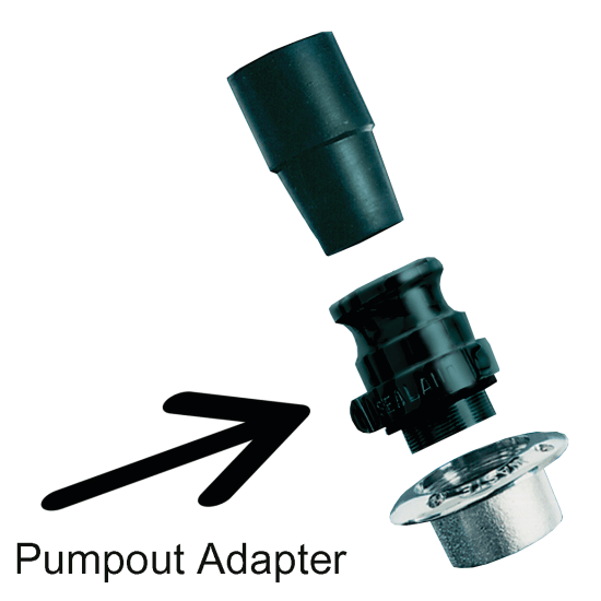 DOMETIC 310343502 NozAll Pump-Out Adapter 11.5 TPI 1.5 MPT 