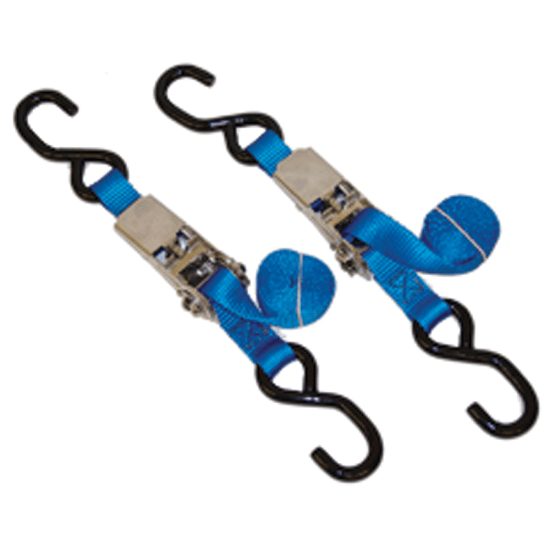 SS Ratchet Tie Downs - Coated Hooks