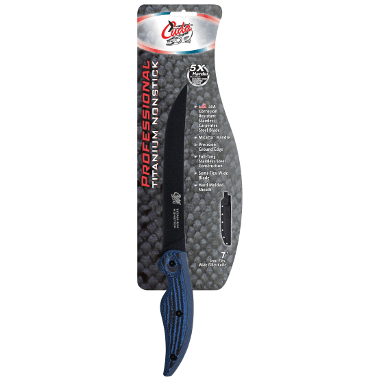 in package of Cuda 7" Semi-Flex Wide Fillet Knifes