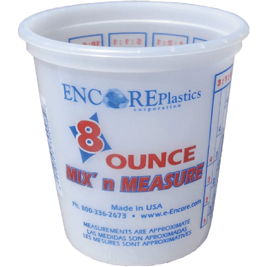 1/2 pint of Encore Plastics Mix'n Measure Buckets - Plastic