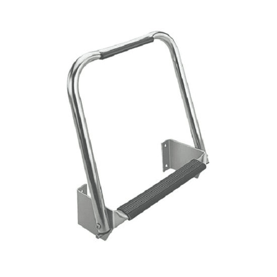 Compact Stainless Steel Transom Ladder, Stowed