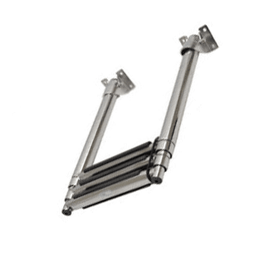 folded of Garelick Out of Sight Under Platform Telescoping 3-Step SS Ladder
