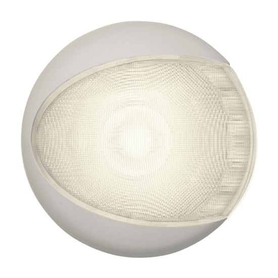 5" EuroLED 130 Surface Mount LED Dome Light - Warm White with White Shroud