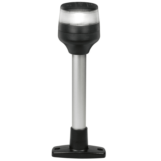 NaviLED 360 Compact All Round Pole Navigation Lamp - 8", White Lens, Black Base