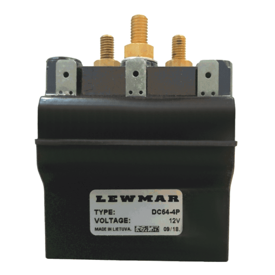 Front View of Lewmar Windlass Dual Direction Compact Sealed Contactor / Solenoids