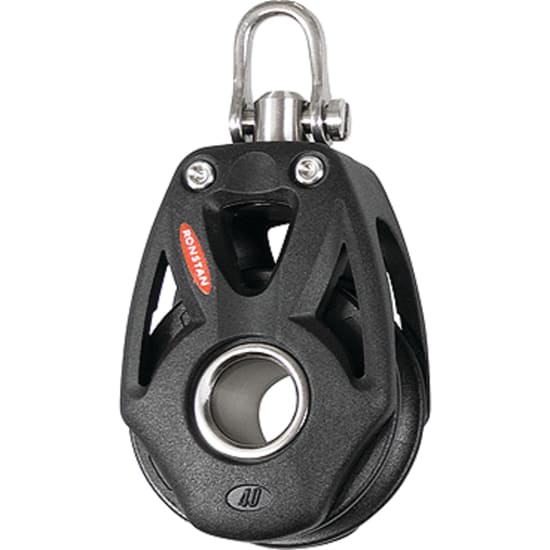 Ronstan 56100 Orbitblock S55-Ratchet Automanuale - Bozzello Con Gancio Orientabile Per Vela - Potenza Di Tenuta 21:1, Carico 250 Kg