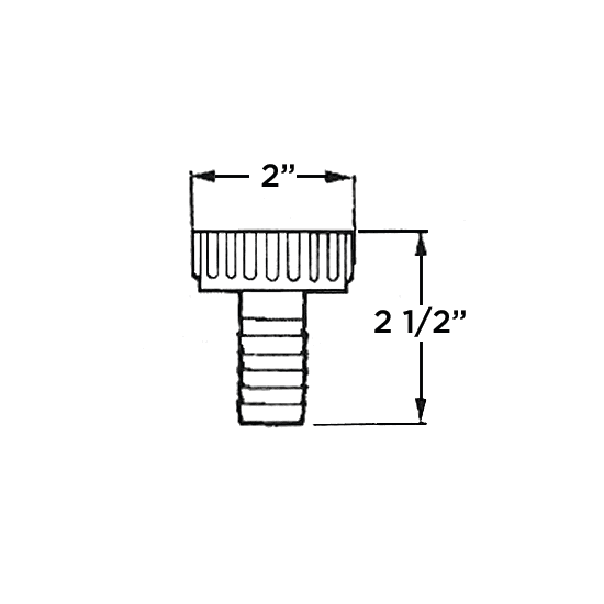11/4" Sink Drain Adapter Hose Barb Scandvik Fisheries Supply