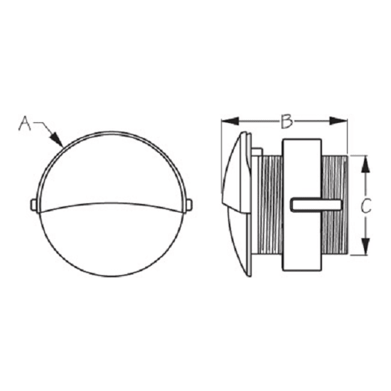 LED Flush Mount Round Courtesy Light
